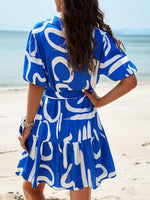 Midi Jurk met V-hals en Bloemenprint - Mini Dresses - Jurkjes.co