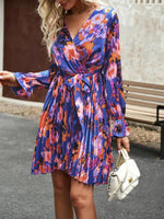 Midi Jurk met V-hals en Bloemenprint - Mini Dresses - Jurkjes.co