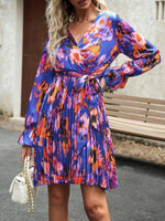 Midi Jurk met V-hals en Bloemenprint - Mini Dresses - Jurkjes.co