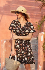 Midi Jurk met V-hals en Dierenprint - Maxi Dresses - Jurkjes.co