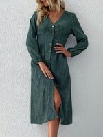 Midi Jurk met V-hals en Dierenprint - Midi Dresses - Jurkjes.co