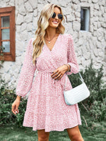 Midi Jurk met V-hals en Dierenprint - Mini Dresses - Jurkjes.co