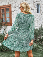 Midi Jurk met V-hals en Dierenprint - Mini Dresses - Jurkjes.co