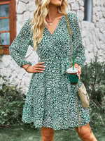 Midi Jurk met V-hals en Dierenprint - Mini Dresses - Jurkjes.co