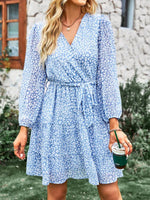 Midi Jurk met V-hals en Dierenprint - Mini Dresses - Jurkjes.co