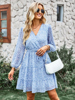 Midi Jurk met V-hals en Dierenprint - Mini Dresses - Jurkjes.co