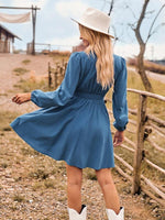 Midi Jurk met V-hals en Elastische Taille - Group8 - Jurkjes.co