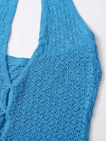 Midi Jurk met V-hals en Halternek - Group13 - Jurkjes.co