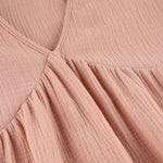 Midi Jurk met V-hals en Pofmouwen - Women Summer Dress - Jurkjes.co