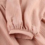 Midi Jurk met V-hals en Pofmouwen - Women Summer Dress - Jurkjes.co