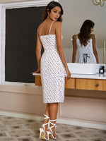 Midi Jurk met V-hals en Polkadots - Group8 - Jurkjes.co