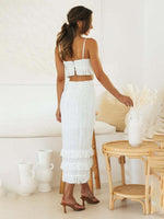 Midi Jurk met V-hals en Rimpelrand - Midi Dresses - Jurkjes.co