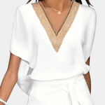 Midi-jurk met V-hals en Split - Dresses - Jurkjes.co