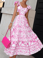 Midi Jurk met V-hals en Stijlvol Design - Midi Dresses - Jurkjes.co