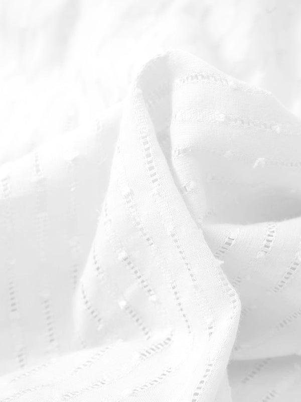 Midi Jurk met V-hals en Textuurpatroon - Midi Dresses - Jurkjes.co