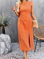 Midi Jurk met Voorin Split - Maxi Dresses - Jurkjes.co