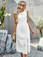 Midi Jurk met Voorin Split - Maxi Dresses - Jurkjes.co
