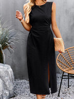 Midi Jurk met Voorin Split - Maxi Dresses - Jurkjes.co