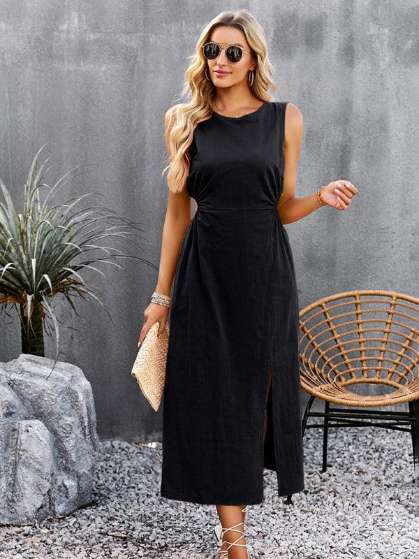Midi Jurk met Voorin Split - Maxi Dresses - Jurkjes.co