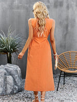Midi Jurk met Voorin Split - Maxi Dresses - Jurkjes.co
