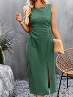 Midi Jurk met Voorin Split - Maxi Dresses - Jurkjes.co