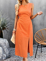 Midi Jurk met Voorin Split - Maxi Dresses - Jurkjes.co