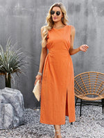 Midi Jurk met Voorin Split - Maxi Dresses - Jurkjes.co
