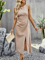 Midi Jurk met Voorin Split - Maxi Dresses - Jurkjes.co