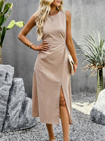 Midi Jurk met Voorin Split - Maxi Dresses - Jurkjes.co