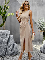 Midi Jurk met Voorin Split - Maxi Dresses - Jurkjes.co