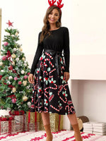 Midi Jurk met Vrolijke Kerstprint - Midi Dresses - Jurkjes.co