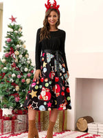 Midi Jurk met Vrolijke Kerstprint - Midi Dresses - Jurkjes.co