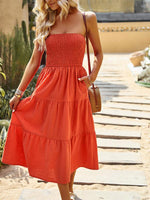 Midi Jurk Strapless met Gelaagde Rok - Midi Dresses - Jurkjes.co