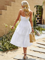 Midi Jurk Strapless met Gelaagde Rok - Midi Dresses - Jurkjes.co