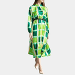 Midijurk met Geometrisch Patroon - CB - Dresses - Jurkjes.co