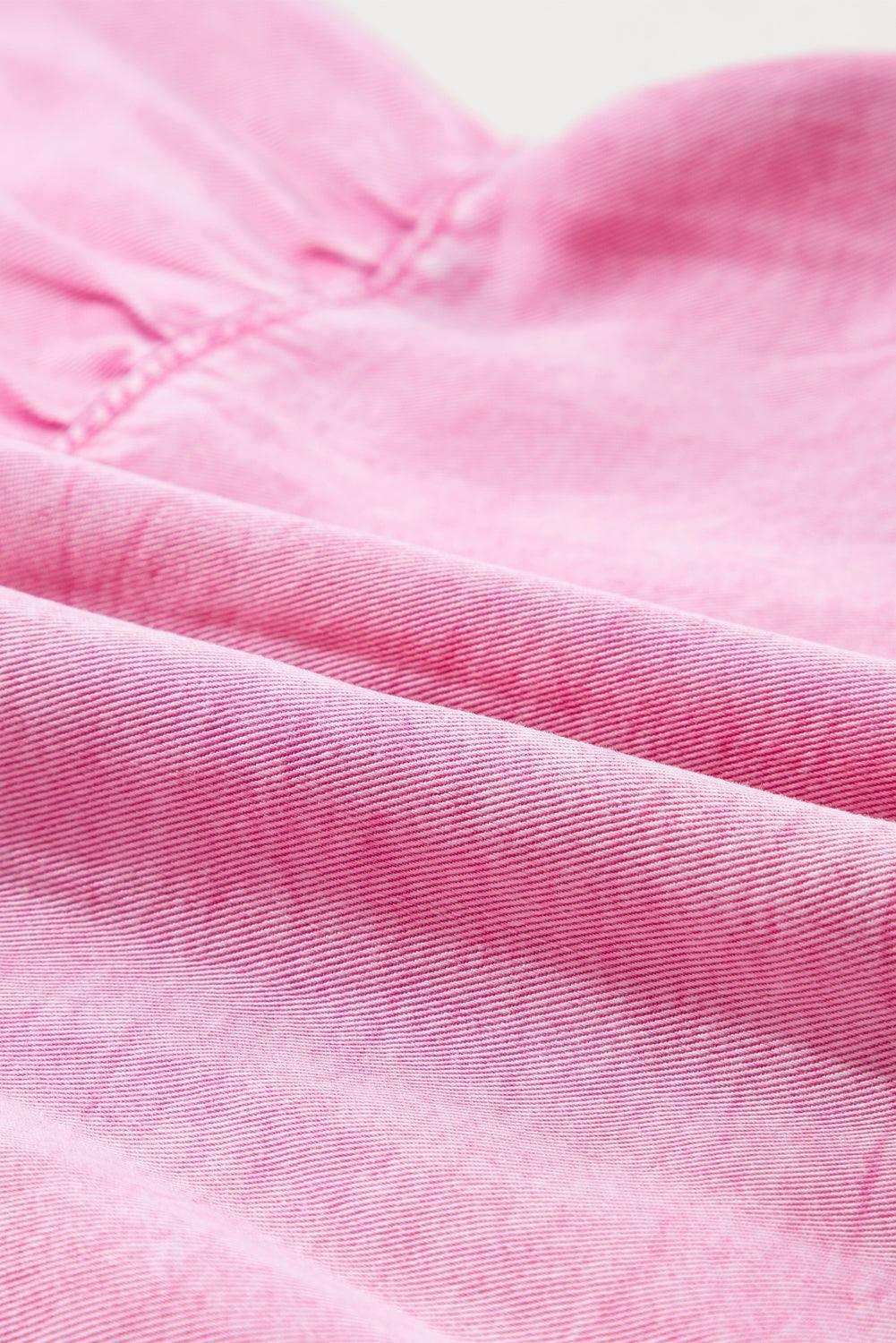 Mineraal Gewassen Spijker Jurk - Mini Dresses - Jurkjes.co