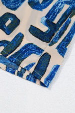 Mini Jurk met Abstracte Print en Knoopsluiting - Mini Dresses - Jurkjes.co