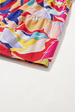 Mini Jurk met Abstracte Print en Vlindermouwen - Mini Dresses - Jurkjes.co