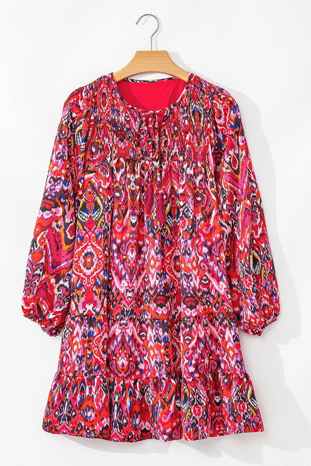 Mini Jurk met Abstracte Print - Mini Dresses - Jurkjes.co