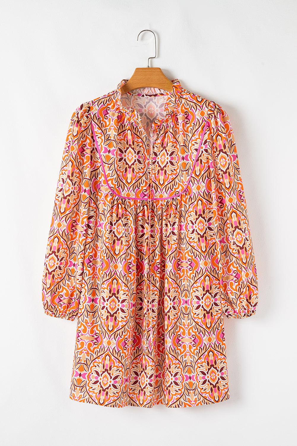 Mini Jurk met Abstracte Print - Mini Dresses - Jurkjes.co