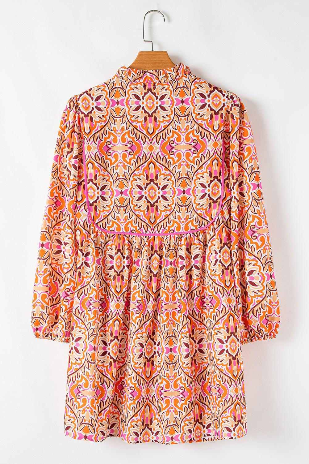 Mini Jurk met Abstracte Print - Mini Dresses - Jurkjes.co