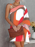 Mini Jurk met Asymmetrische Bloemenprint - Mini Dresses - Jurkjes.co