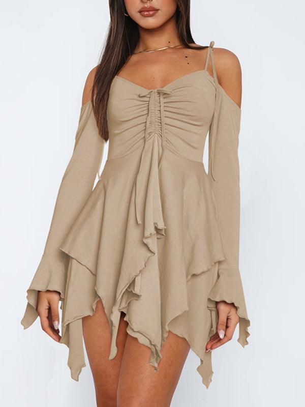 Mini Jurk met Asymmetrische Zoom - Mini Dresses - Jurkjes.co