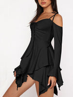 Mini Jurk met Asymmetrische Zoom - Mini Dresses - Jurkjes.co