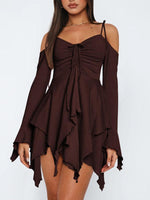 Mini Jurk met Asymmetrische Zoom - Mini Dresses - Jurkjes.co