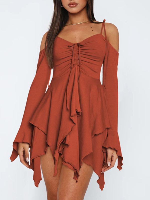 Mini Jurk met Asymmetrische Zoom - Mini Dresses - Jurkjes.co