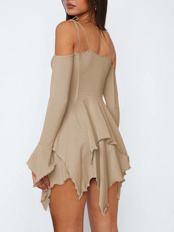 Mini Jurk met Asymmetrische Zoom - Mini Dresses - Jurkjes.co