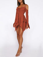 Mini Jurk met Asymmetrische Zoom - Mini Dresses - Jurkjes.co