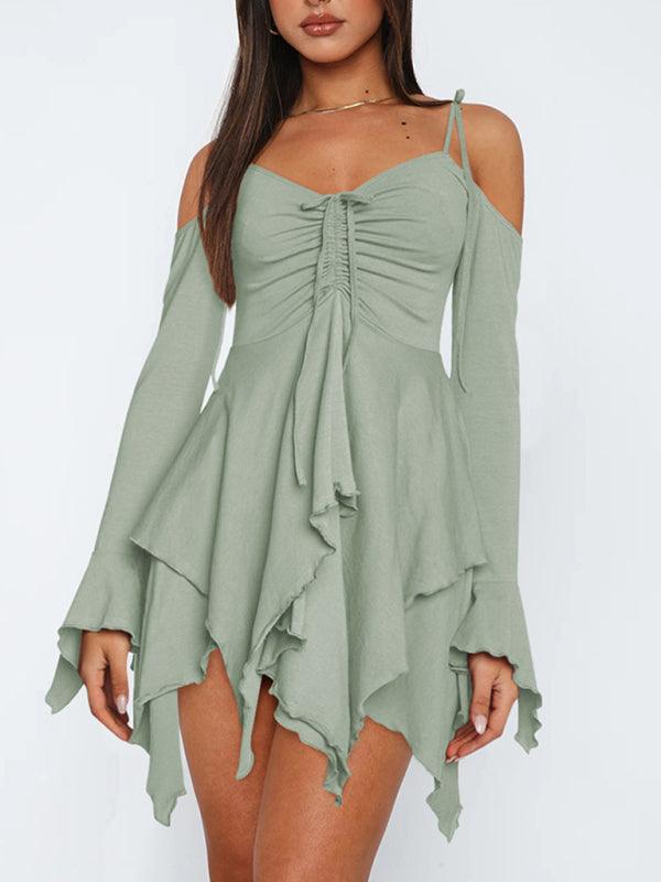 Mini Jurk met Asymmetrische Zoom - Mini Dresses - Jurkjes.co