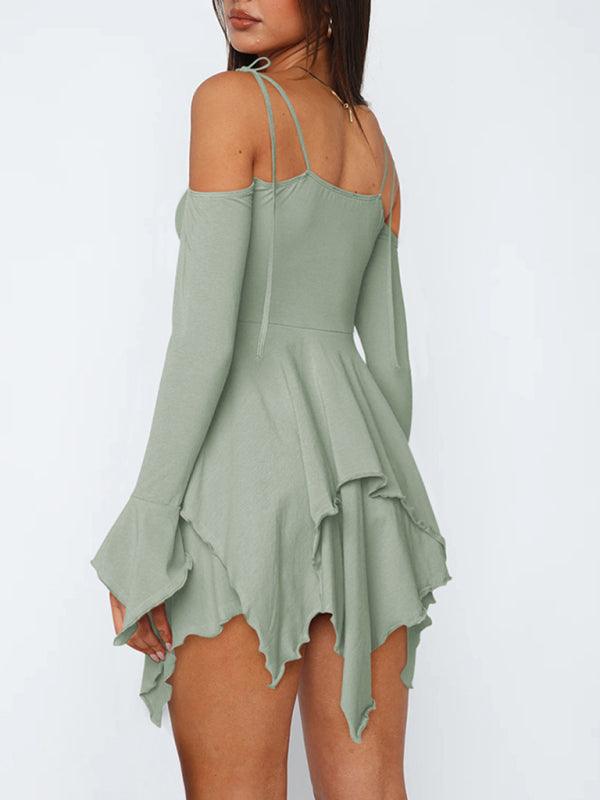 Mini Jurk met Asymmetrische Zoom - Mini Dresses - Jurkjes.co